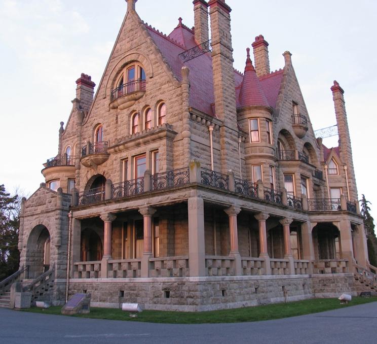 The exterior of Craigdarroch Castle in Victoria, BC