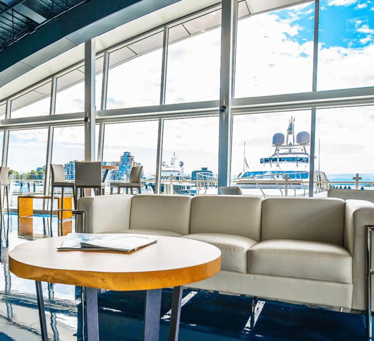 The meeting space at Victoria International Marina in Victoria, BC