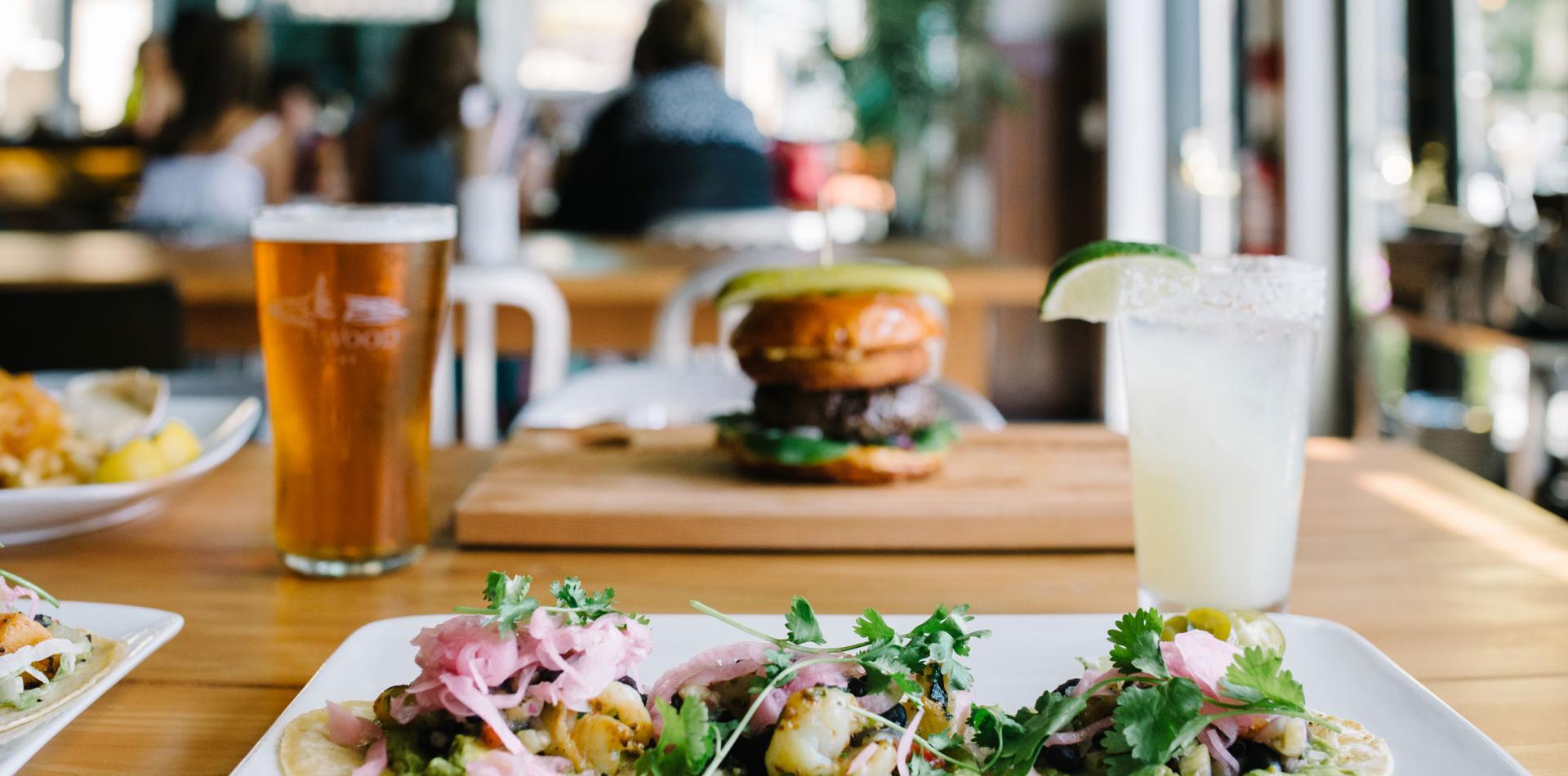 Burger Menus with aid and beer