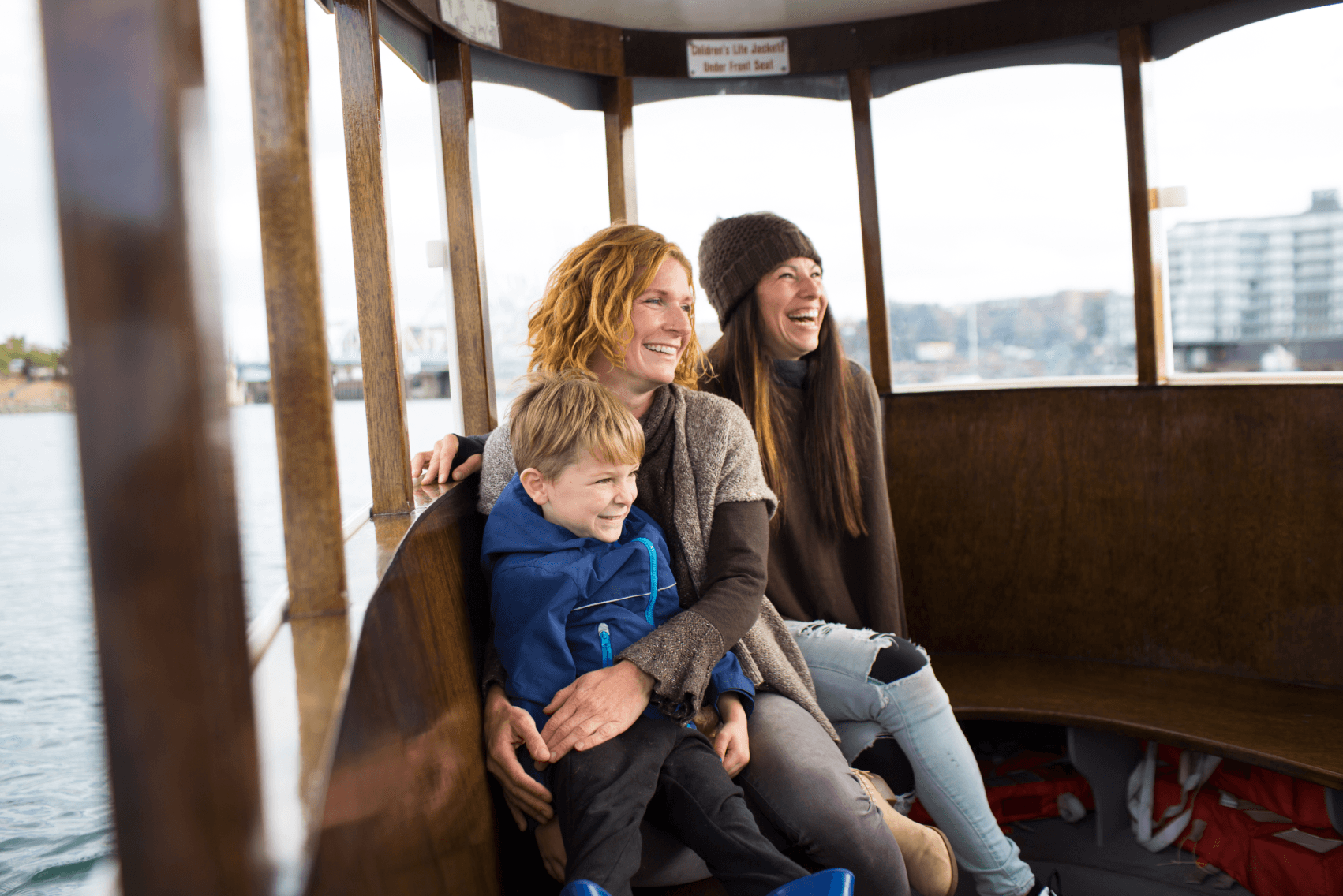 Family enjoying a Harbour Ferry ride around inner harbour