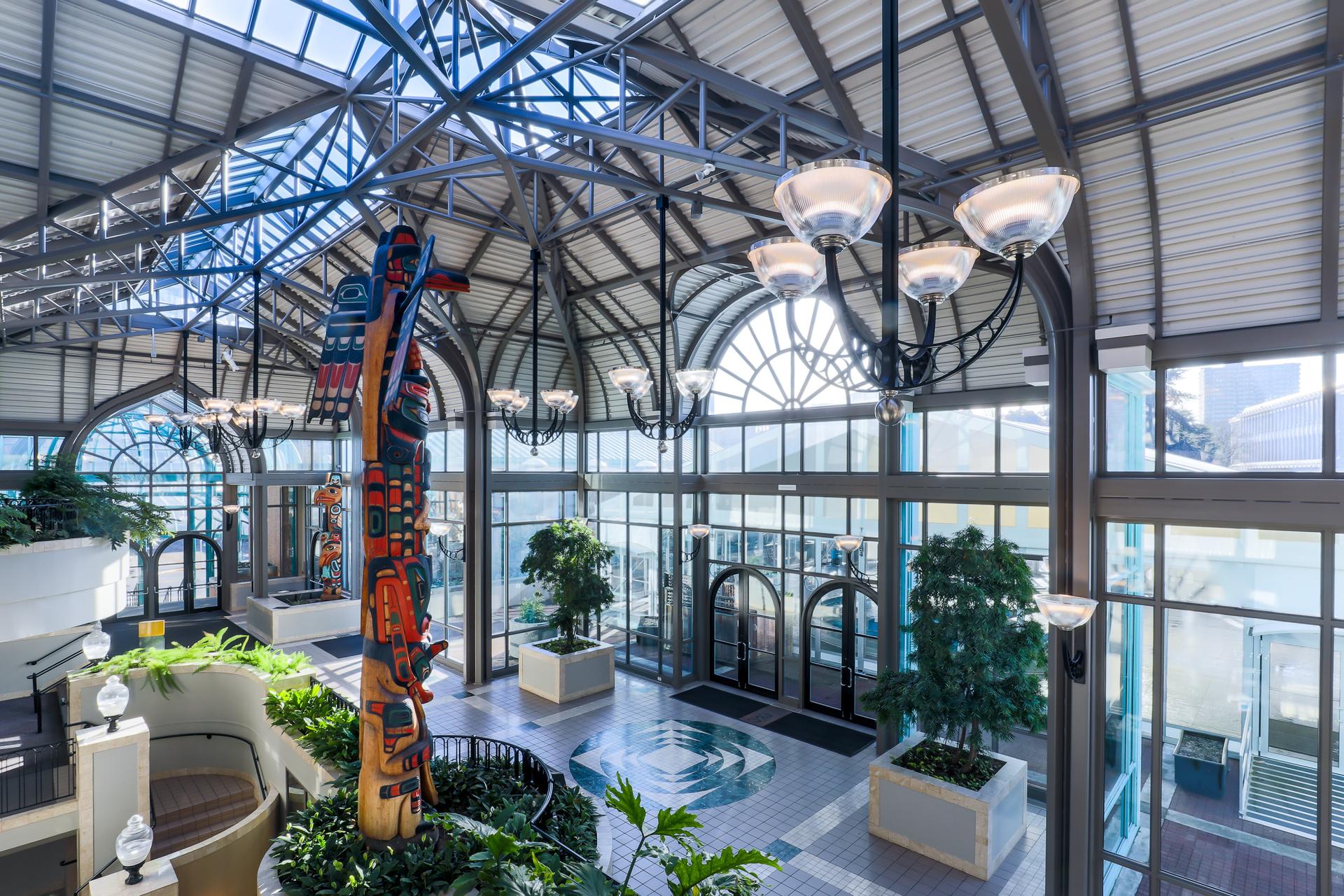 Victoria Conference Centre Atrium with totem pole