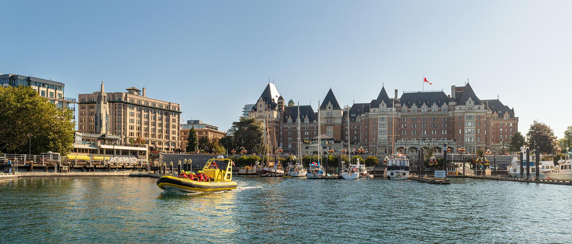 Whale Watching Boat near the Fairmont Empress on Harbour